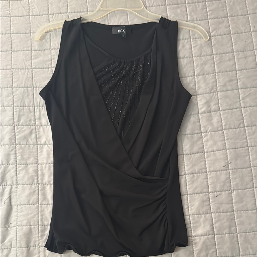 BCX Black Wrap Tank Top